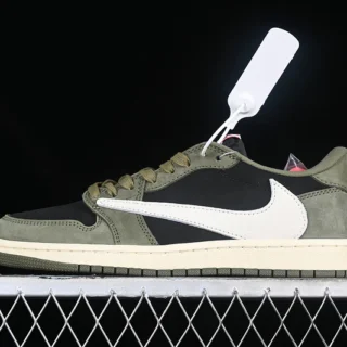 FIRST COPY Air Jordan 1 AJ1 Low x Travis Scott - Black Olive