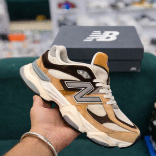 New Balance 9060 Yellow Brown Sneakers for Men – Premium Quality Second Copy Chunky Sports Shoes
