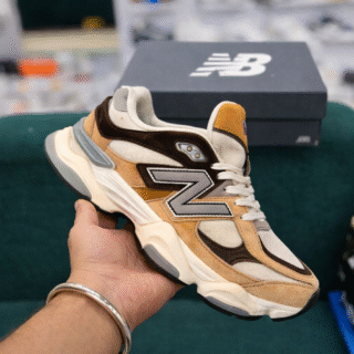 New Balance 9060 Yellow Brown Sneakers for Men – Premium Quality Second Copy Chunky Sports Shoes
